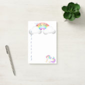 Magische Unicorn, regenboog, om lijst te doen Post-it® Notes (Kantoor)
