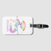 Magische Unicorn, regenboog - op maat gemaakt Bagagelabel (Voorkant (horizontaal))