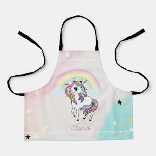 Magische Unicorn, regenboog, sterren Schort