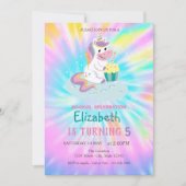 Magische Unicorn regenboogkleurige Dye Birthday Kaart (Voorkant)