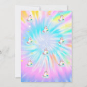 Magische Unicorn regenboogkleurige Dye Birthday Kaart (Achterkant)