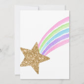 Magische Unicorn regenboogpasta, eerste verjaardag Kaart (Achterkant)