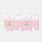 Magische Unicorn regenboogroze verjaardag Bedankdoosjes (Uitgevouwen)