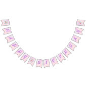 Magische Unicorn regenboogroze verjaardag Vlaggetjes (Alle)