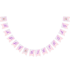 Magische Unicorn regenboogroze verjaardag Vlaggetjes