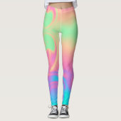 Magische Unicorn Roze Blauwe Leggings (Voorkant)