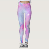 Magische Unicorn Roze Blauwe Leggings (Voorkant)