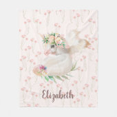  magische unicorn roze Floral Fleece Deken (Voorkant)