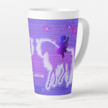 Magische Unicorn Silhouette Blue Pink, speciaal ge