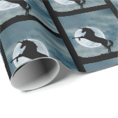 Magische unicorn Silhouette Full Moon Congration J Cadeaupapier (Rol Hoek)