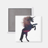 Magische Unicorn Space Nebula Magneet (Voorkant / Achterkant)