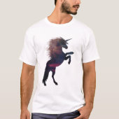 Magische Unicorn Space Nebula T-shirt (Voorkant)