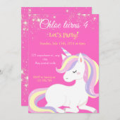 Magische Unicorn-sparken Kaart (Voorkant / Achterkant)