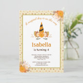 Magische Unicorn Star Herfst Halloween Birthday Pa Kaart (Staand voorkant)