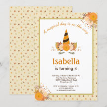 Magische Unicorn Star Herfst Halloween Birthday Pa