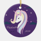 Magische Unicorn Stars Keramisch Ornament (Voorkant)