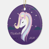 Magische Unicorn Stars Keramisch Ornament (Links)