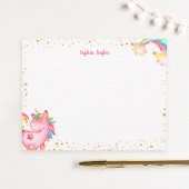 Magische Unicorn Stars Kinder Speciaal Papier Notitiekaartje