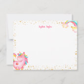 Magische Unicorn Stars Kinder Speciaal Papier Notitiekaartje (Voorkant)