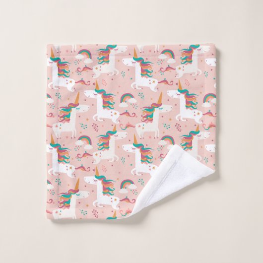 Magische Unicorn Towel Set Bad Handdoek (Wasdoekje)