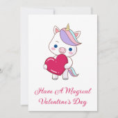 Magische Unicorn Valentijnsdag Feestdagenkaart (Voorkant)