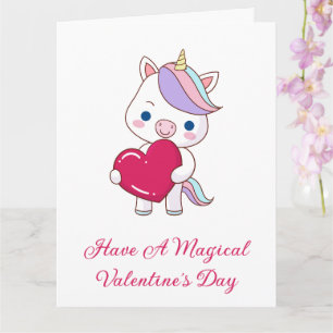 Magische Unicorn Valentijnsdag Kaart