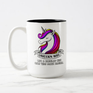 Magische Unicorn Wife Weemens Tweekleurige Koffiemok
