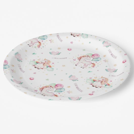 Magische Unicorn World Papieren Bordje (Gekanteld)