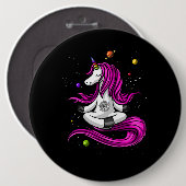 Magische Unicorn Yoga Zen Space Meditation Ronde Button 6,0 Cm (Voorkant /achterkant)