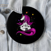 Magische Unicorn Yoga Zen Space Meditation Ronde Button 6,0 Cm (In situ)