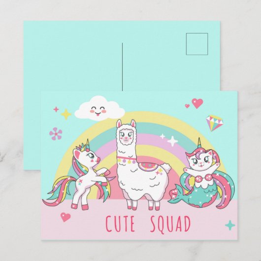 Magische Unicorns Briefkaart (Voorkant / Achterkant)