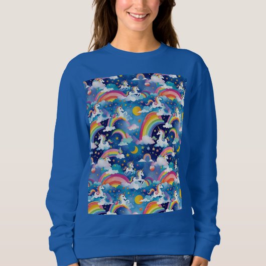 Magische Unicorns en regenbogen Trui (Voorkant)