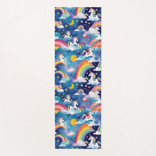 Magische Unicorns en regenbogen Yogamat (Voorkant)