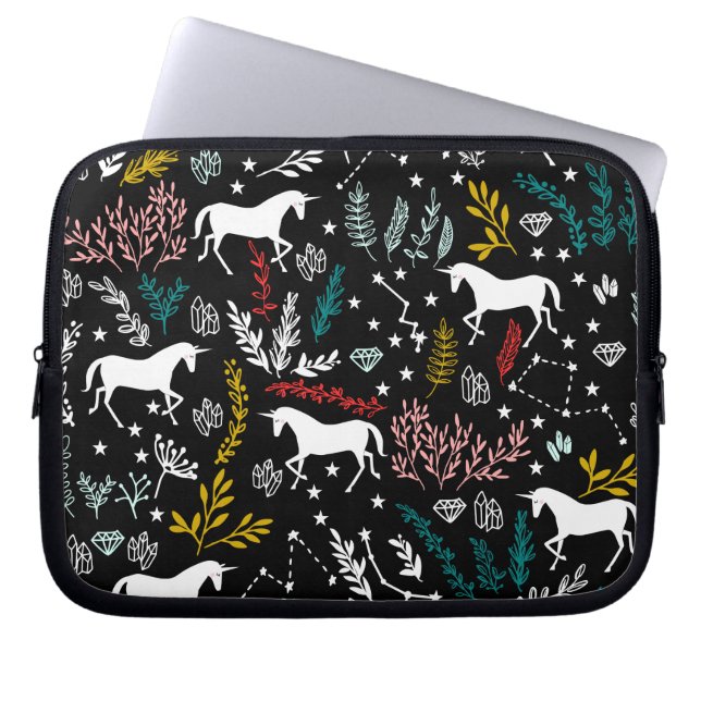Magische Unicorns en Star Constellations Laptop Sleeve (Voorkant)