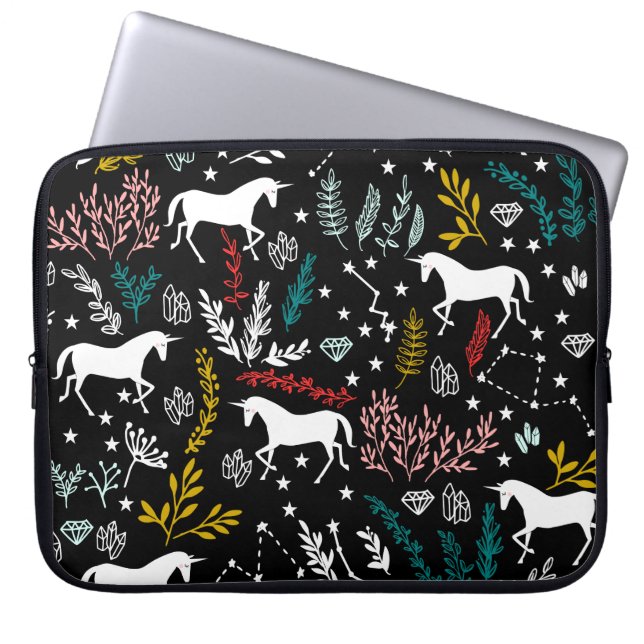 Magische Unicorns en Star Constellations Laptop Sleeve (Voorkant)