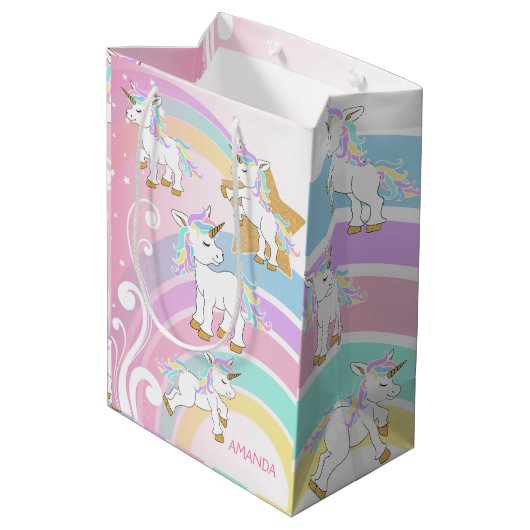 Magische Unicorns Medium Cadeauzakje (Achterkant Gekanteld)