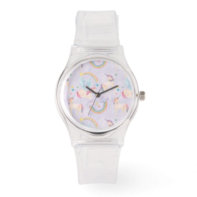 Magische Unicorns Patroon Horloge (Voorkant)