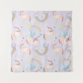 Magische Unicorns Patroon Wandkleed (Voorkant (horizontaal))