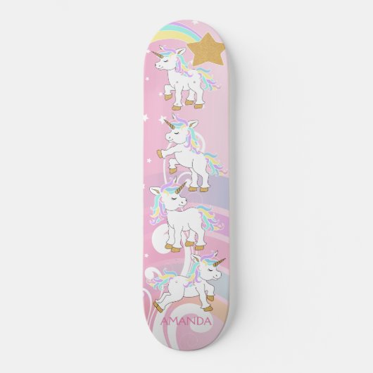 Magische Unicorns Persoonlijk Skateboard (Voorkant)