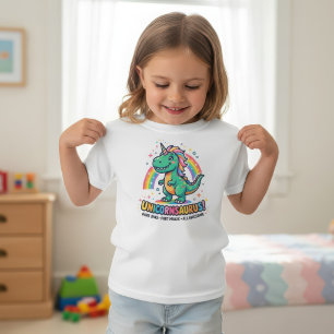 Magische Unicornsaurus Regenboog Dinosaur T-shirt
