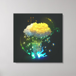 Magische vaas met bloemen Canvasprint op spanraam Canvas Afdruk