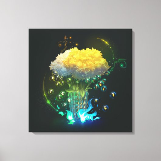 Magische vaas met bloemen Canvasprint op spanraam Canvas Afdruk (Voorkant)