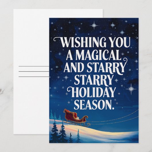 Magische vakantie - Kerst Kaart (Voorkant / Achterkant)