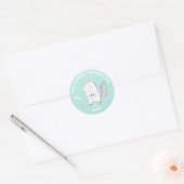Magische Valentijnsdag - Kute Kinder Unicorn Ronde Sticker (Envelop)