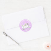 Magische Valentijnsdag - Kute Kinder Unicorn Ronde Sticker (Envelop)