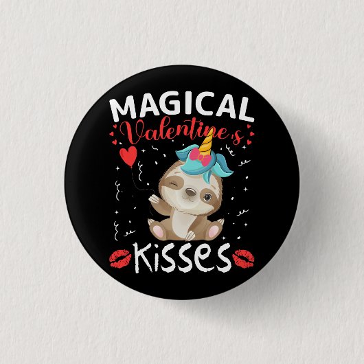 Magische Valentijnskussen Ronde Button 3,2 Cm (Voorkant)