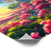 Magische vallei bij zonsopgang poster (Hoek)