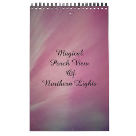 Magische veranda Uitzicht van het noorderlicht / O Kalender