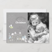 Magische Verhalenboek Witte Kerst Foto Feestdagenkaart (Voorkant)