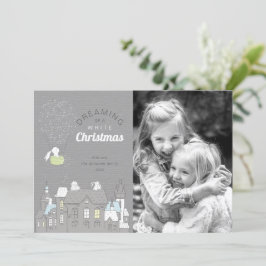 Magische Verhalenboek Witte Kerst Foto Feestdagenkaart